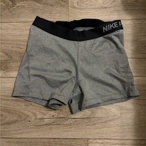 Nike Women's Black and Gray Athletic Shorts